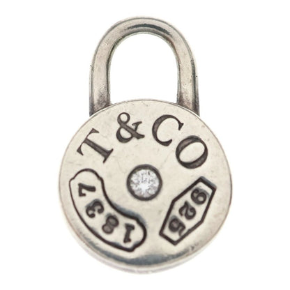 Tiffany & Co Round Lock Cadena Diamond Pendant Silver