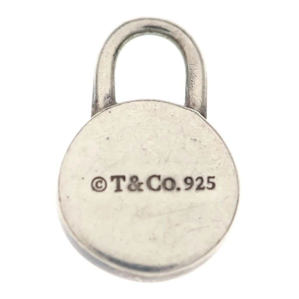 Tiffany & Co Round Lock Cadena Diamond Pendant Silver — view 2