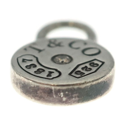 Tiffany & Co Round Lock Cadena Diamond Pendant Silver — view 5