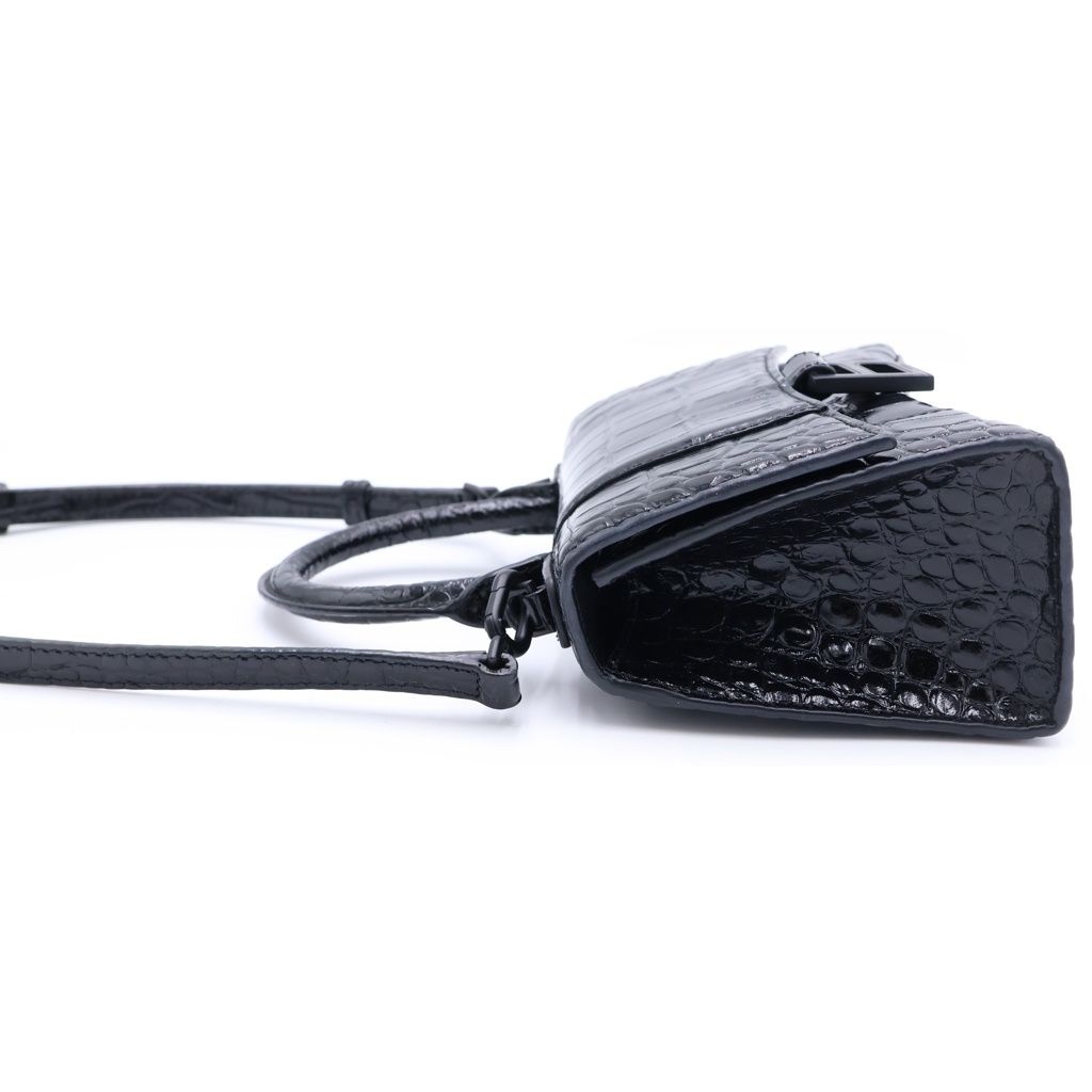 Balenciaga Hourglass XS Croco Shoulder — view 3