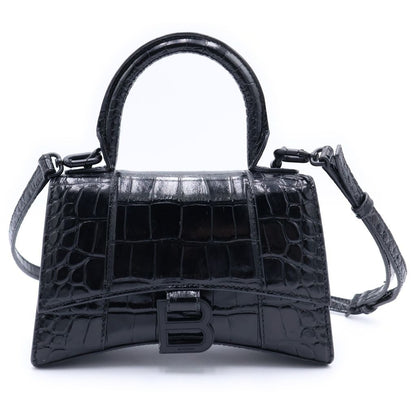 Balenciaga Hourglass XS Croco Shoulder