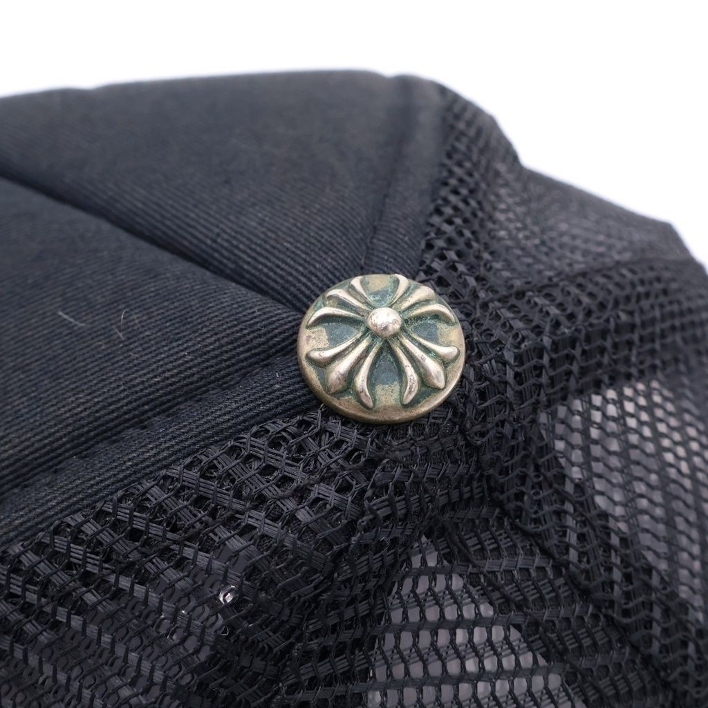 Chrome Hearts Trucker Cap Truck Khaki Cap 3 Semetary Leather Patch Mesh Cap — view 6