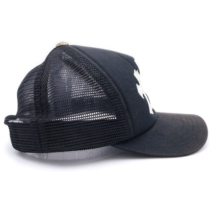 Chrome Hearts Trucker Cap Truck Khaki Cap 3 Semetary Leather Patch Mesh Cap — view 3