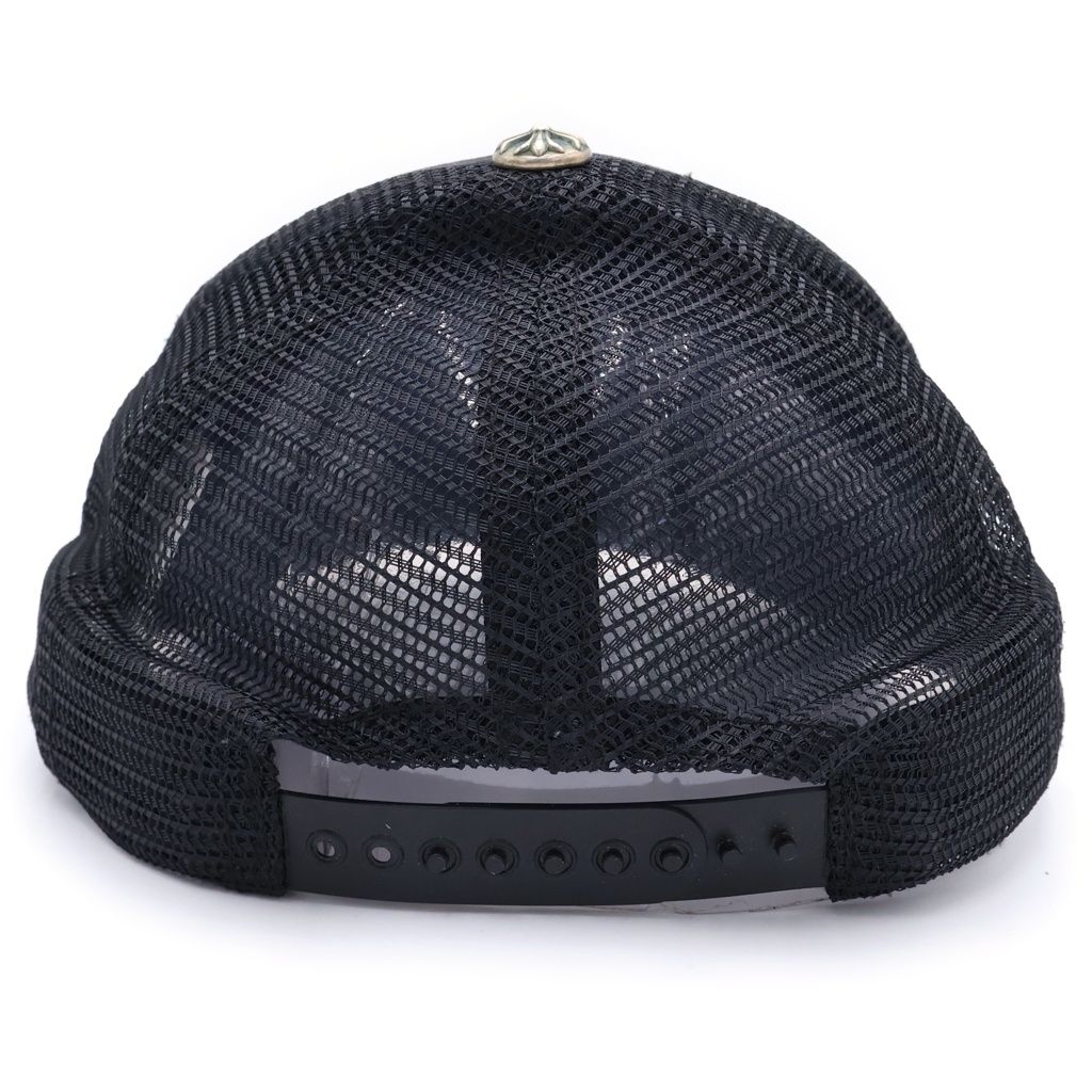 Chrome Hearts Trucker Cap Truck Khaki Cap 3 Semetary Leather Patch Mesh Cap — view 2