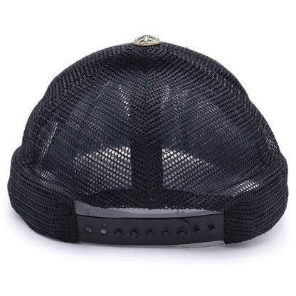 Chrome Hearts Trucker Cap Truck Khaki Cap 3 Semetary Leather Patch Mesh Cap — view 2