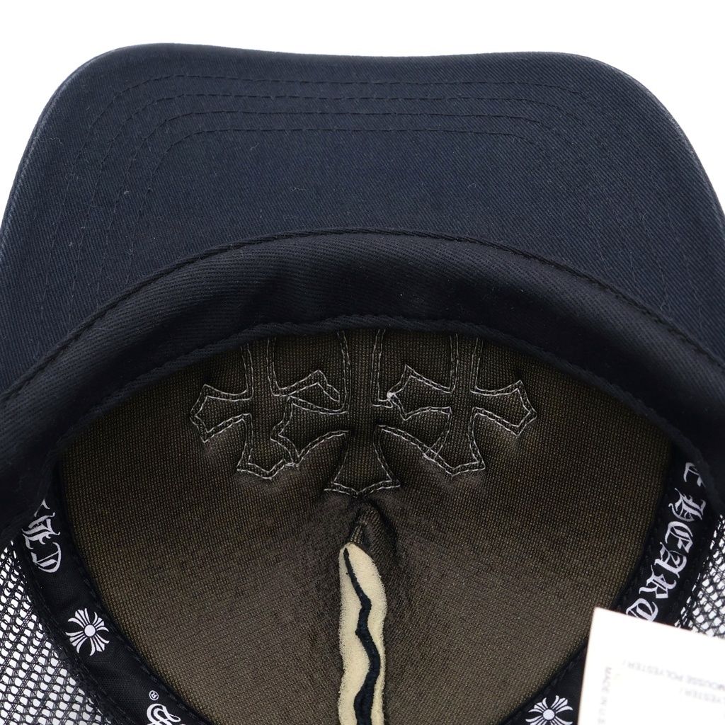 Chrome Hearts Trucker Cap Truck Khaki Cap 3 Semetary Leather Patch Mesh Cap — view 5