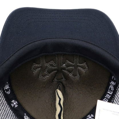Chrome Hearts Trucker Cap Truck Khaki Cap 3 Semetary Leather Patch Mesh Cap — view 5