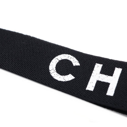 Chanel Logo Suspenders Black Gold — view 5