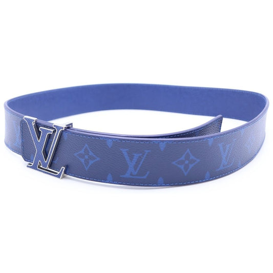 Louis Vuitton Monogram Cobalt LV Ceinture Leather Belt Blue 90 36 Silver