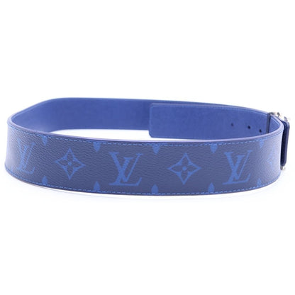 Louis Vuitton Monogram Cobalt LV Ceinture Leather Belt Blue 90 36 Silver — view 3