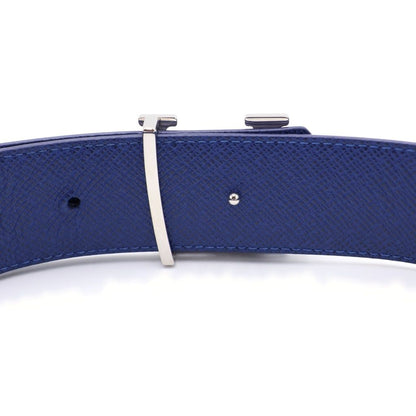 Louis Vuitton Monogram Cobalt LV Ceinture Leather Belt Blue 90 36 Silver — view 6