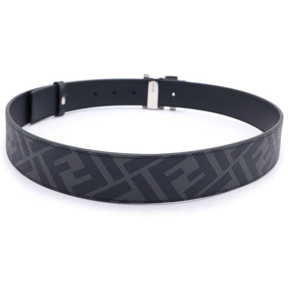 Fendi FF Square Reversible Belt Black Leather Silver — view 2