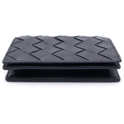 Bottega Veneta Intrecciato Bifold Card Case Business Holder Wallet Black Leather — view 5