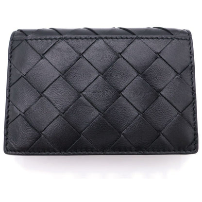 Bottega Veneta Intrecciato Bifold Card Case Business Holder Wallet Black Leather — view 2