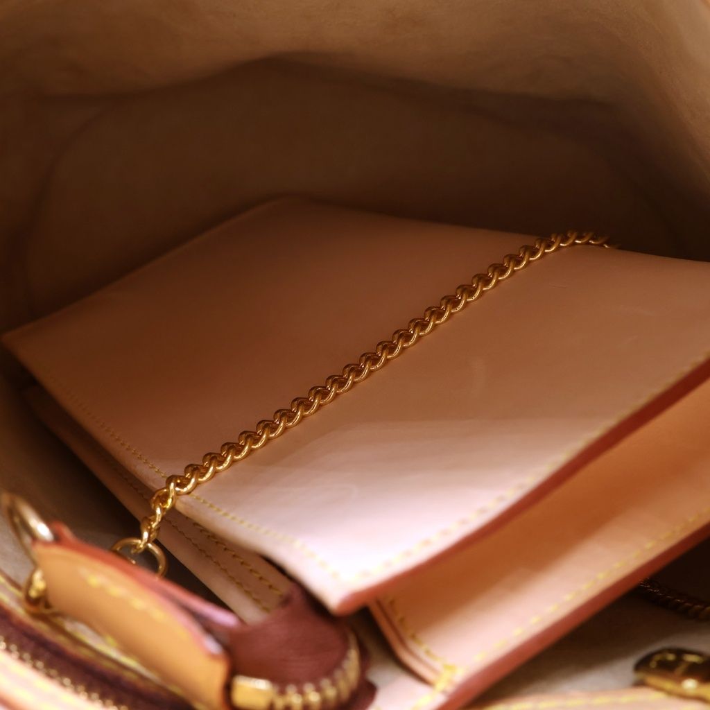 Louis Vuitton Nomad Bucket PM Tote Camel Brown Leather Gold — view 5