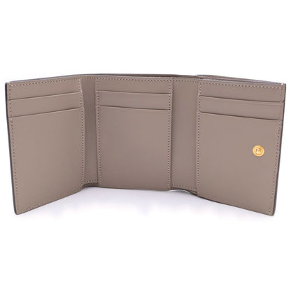 Fendi Diamond Trifold Wallet Gray Leather — view 4