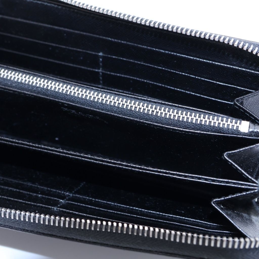 Prada Saffiano Wallet Black Leather — view 4