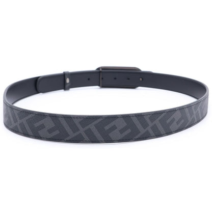 Fendi Belt Reversible Zucca Pattern Black Leather — view 2