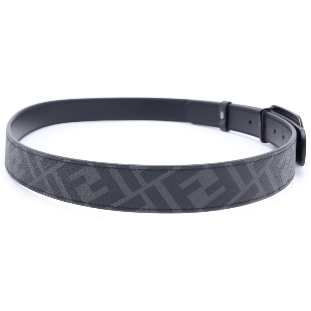 Fendi Belt Reversible Zucca Pattern Black Leather — view 3