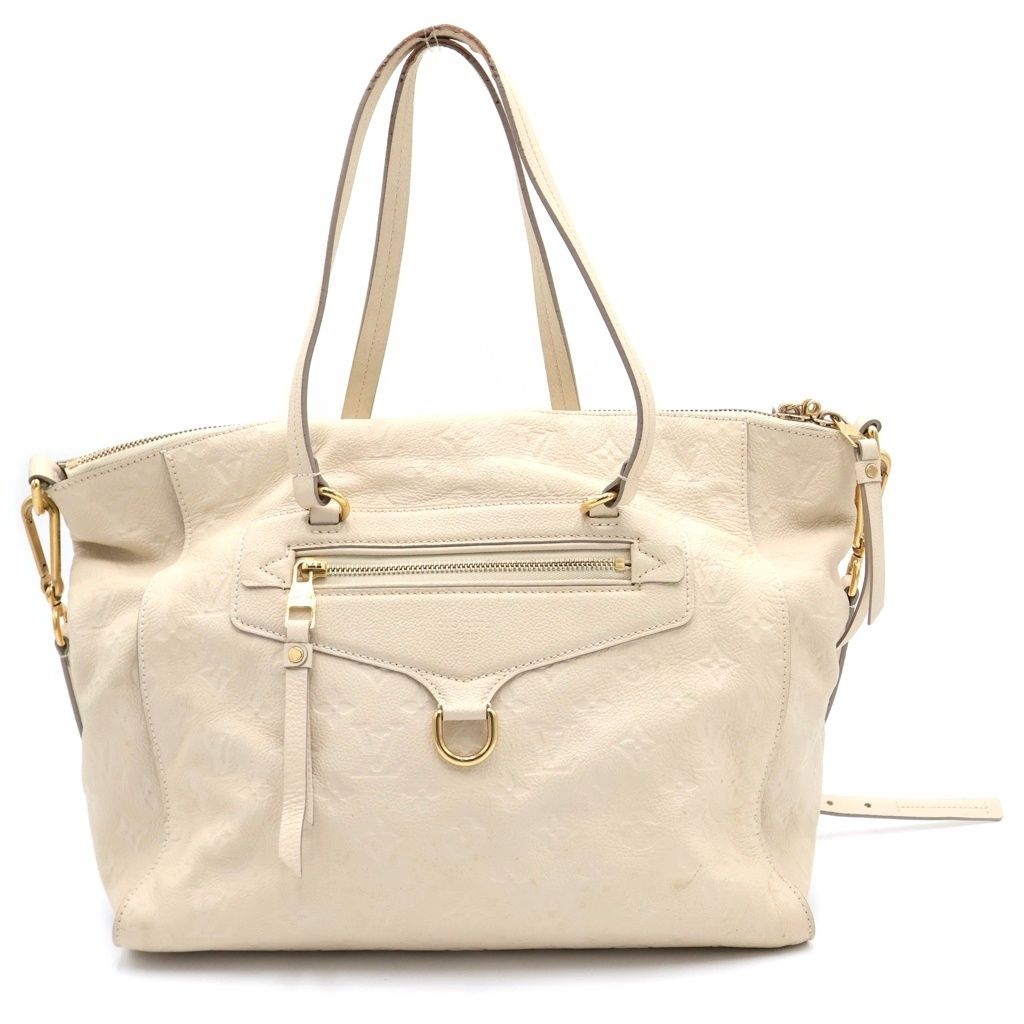 Louis Vuitton Monogram Empreinte Luminous PM 2-Way Shoulder Bag Ivory Leather