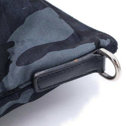 Prada Camouflage Nylon 2-Way Tote Shoulder Bag Navy — view 6