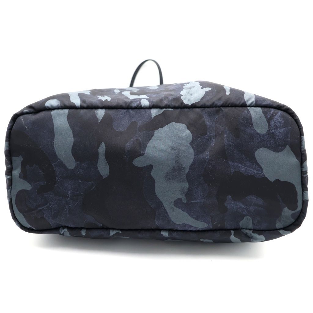 Prada Camouflage Nylon 2-Way Tote Shoulder Bag Navy — view 4