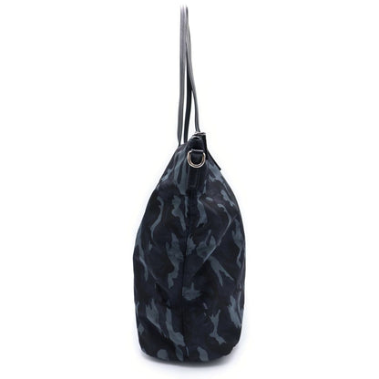 Prada Camouflage Nylon 2-Way Tote Shoulder Bag Navy — view 3
