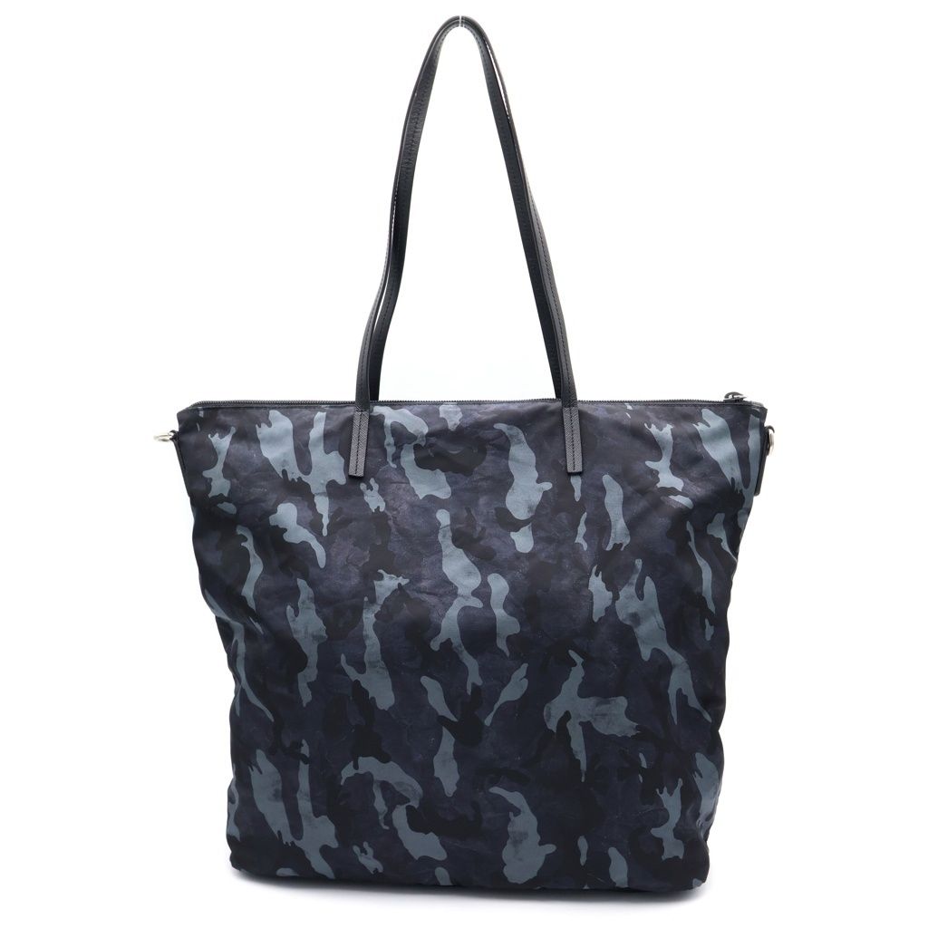 Prada Camouflage Nylon 2-Way Tote Shoulder Bag Navy — view 2