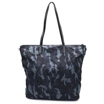 Prada Camouflage Nylon 2-Way Tote Shoulder Bag Navy — view 2
