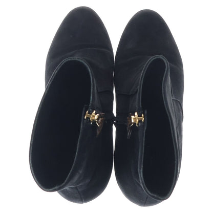 Louis Vuitton LV Circle Bliss Line Suede Leather Side Zip Ankle Boots Black — view 4