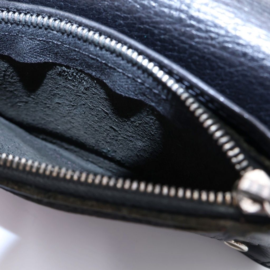 Chrome Hearts Strap Cross Ball Button Leather Wallet Black — view 6