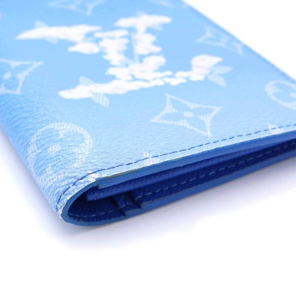 Louis Vuitton Monogram Clouds Portefeuille Brazza Wallet Blue — view 6