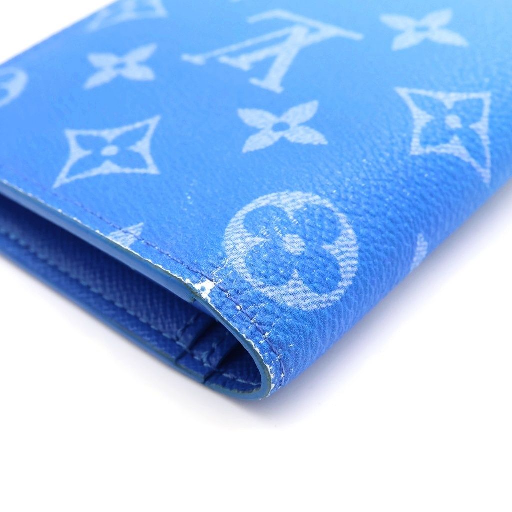 Louis Vuitton Monogram Clouds Portefeuille Brazza Wallet Blue — view 5