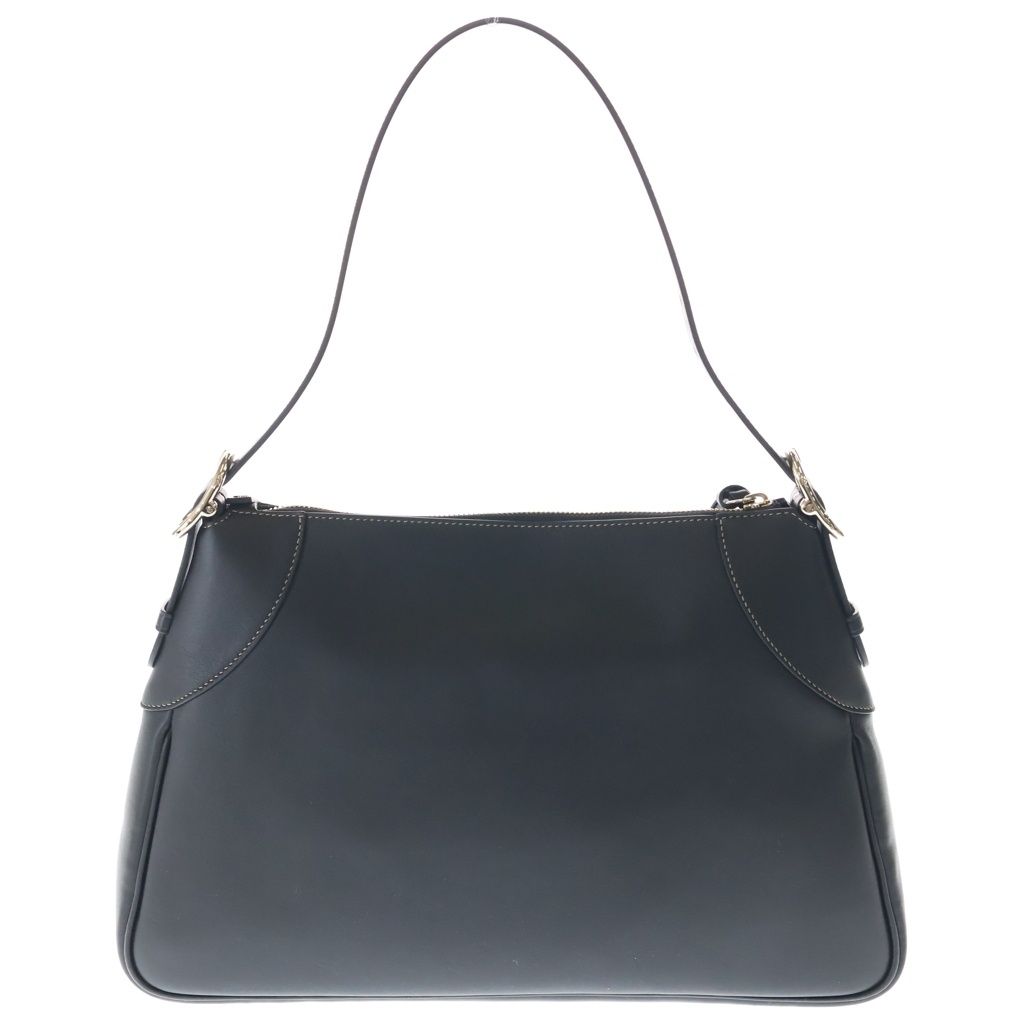 Gucci Go Leather Large Shoulder Bag Black Gold — view 2