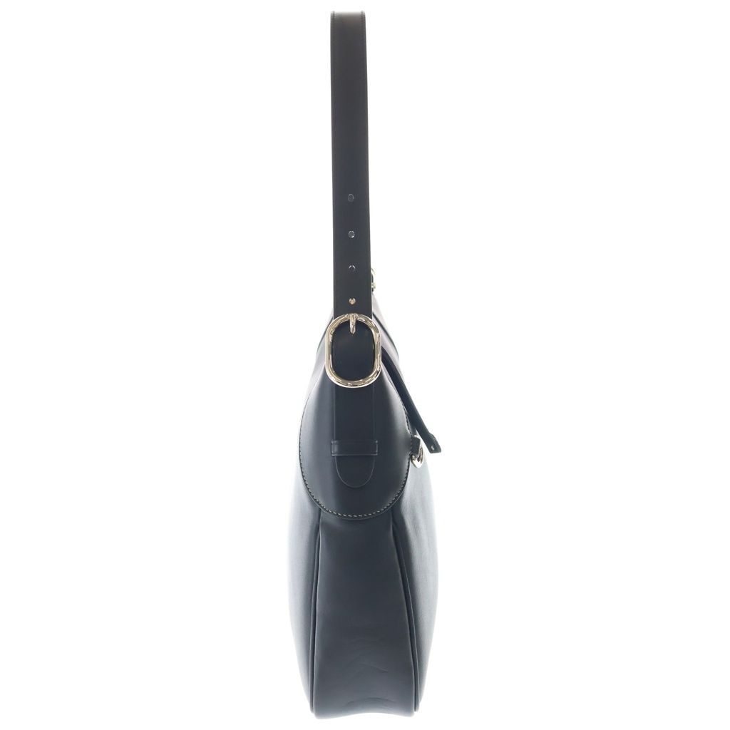 Gucci Go Leather Large Shoulder Bag Black Gold — view 3