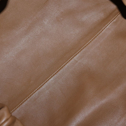Bottega Veneta the Pouch Leather Clutch Second Kiss Lock Gold Brown — view 5