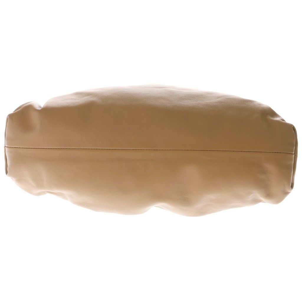 Bottega Veneta the Pouch Leather Clutch Second Kiss Lock Gold Brown — view 4