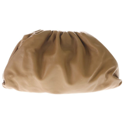 Bottega Veneta the Pouch Leather Clutch Second Kiss Lock Gold Brown — view 2