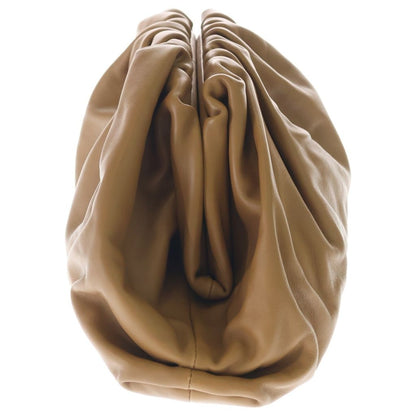 Bottega Veneta the Pouch Leather Clutch Second Kiss Lock Gold Brown — view 3