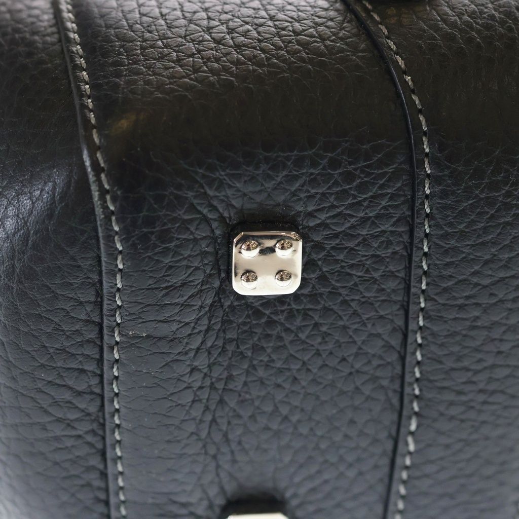 Loewe Senda Handbag Black Leather Silver — view 6