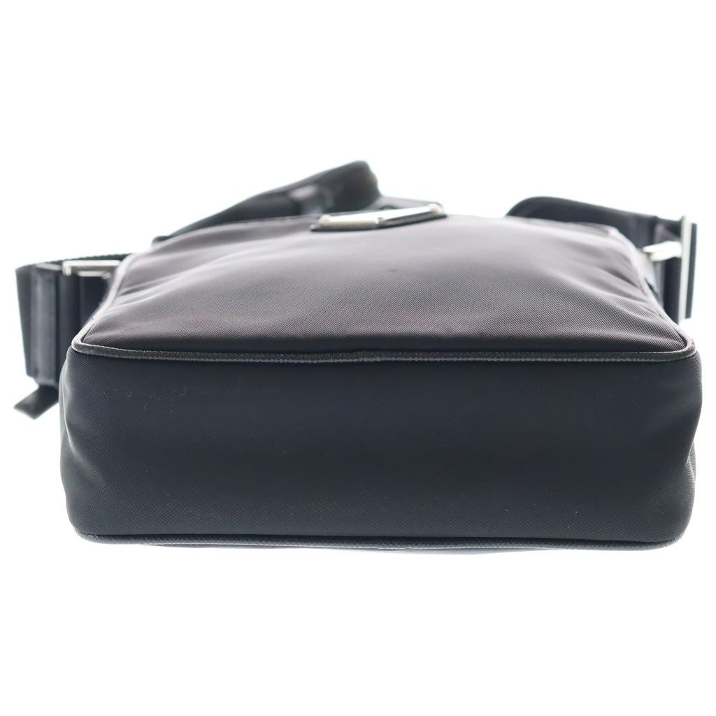 Prada Re-Nylon Mini Shoulder Bag Black Nylon Silver — view 4