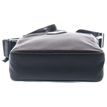 Prada Re-Nylon Mini Shoulder Bag Black Nylon Silver — view 4