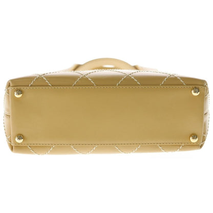 Chanel CC Logo Wild Stitch Tote Brown Leather Gold — view 4