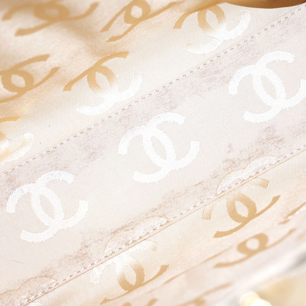 Chanel CC Logo Wild Stitch Tote Brown Leather Gold — view 5