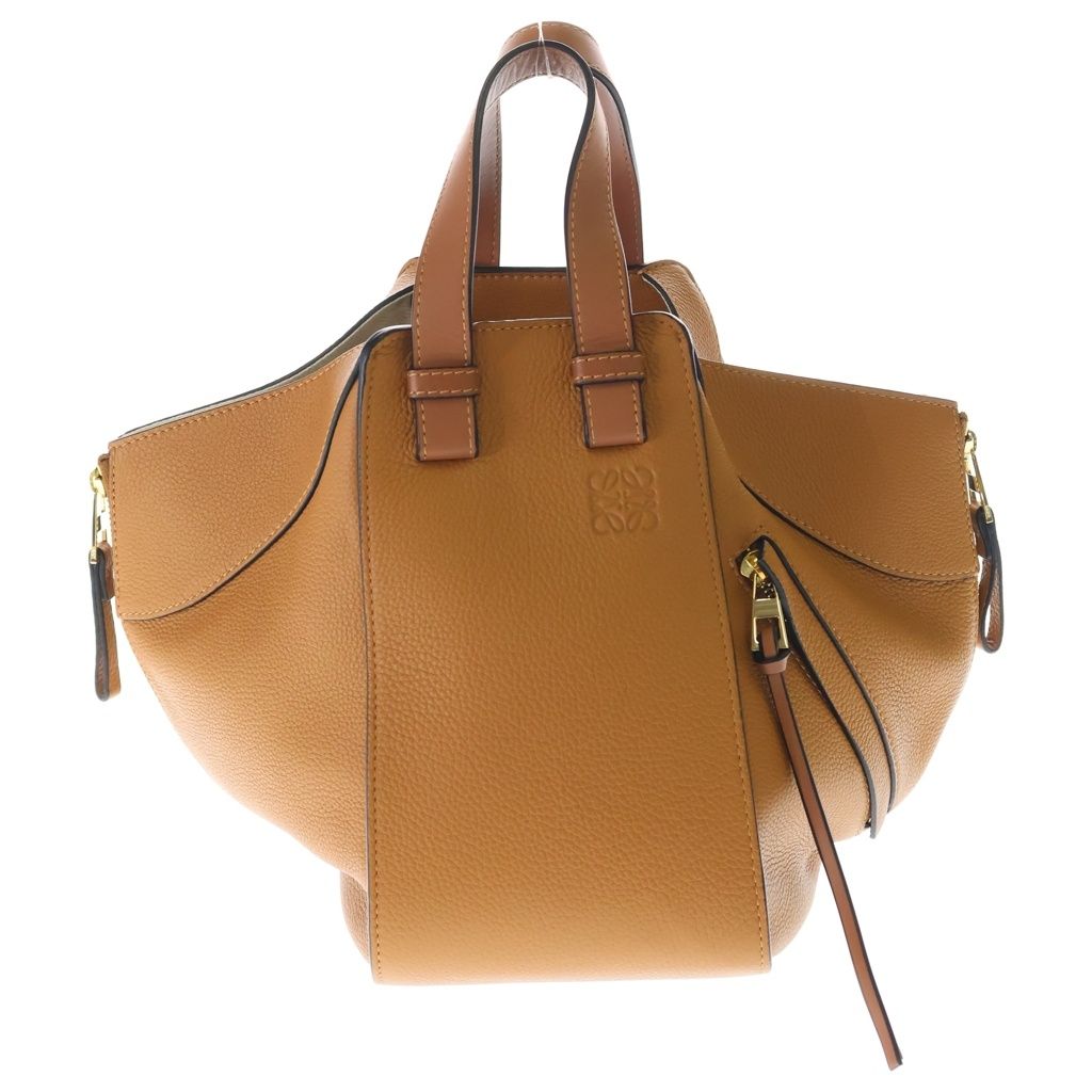 Loewe Hammock Small Leather 2-Way Bag Gold Brown