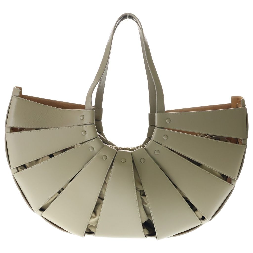 Bottega Veneta the Shell Nylon Leather Large Tote Beige — view 2