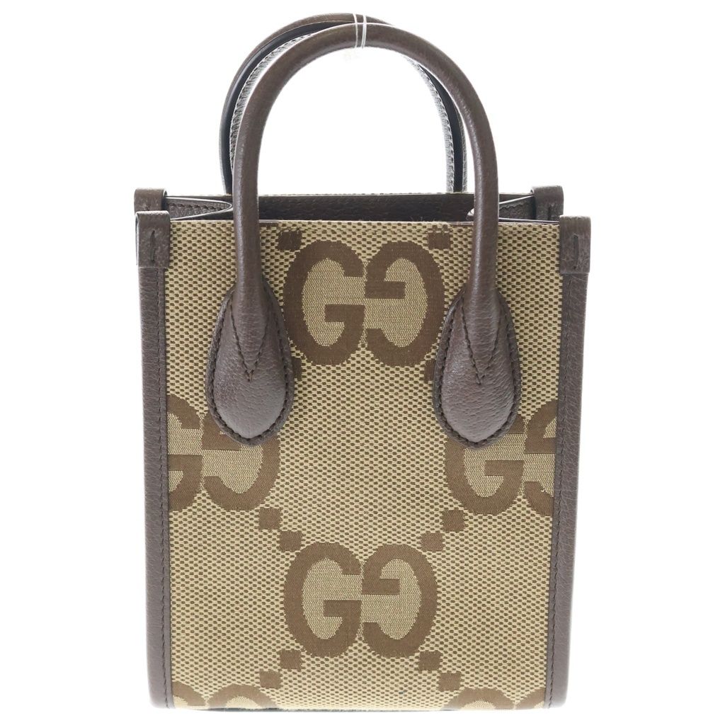 Gucci Jumbo GG All Over Pattern Tote Shoulder Bag Brown — view 2