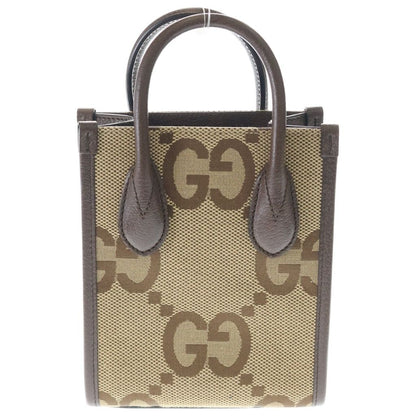 Gucci Jumbo GG All Over Pattern Tote Shoulder Bag Brown — view 2