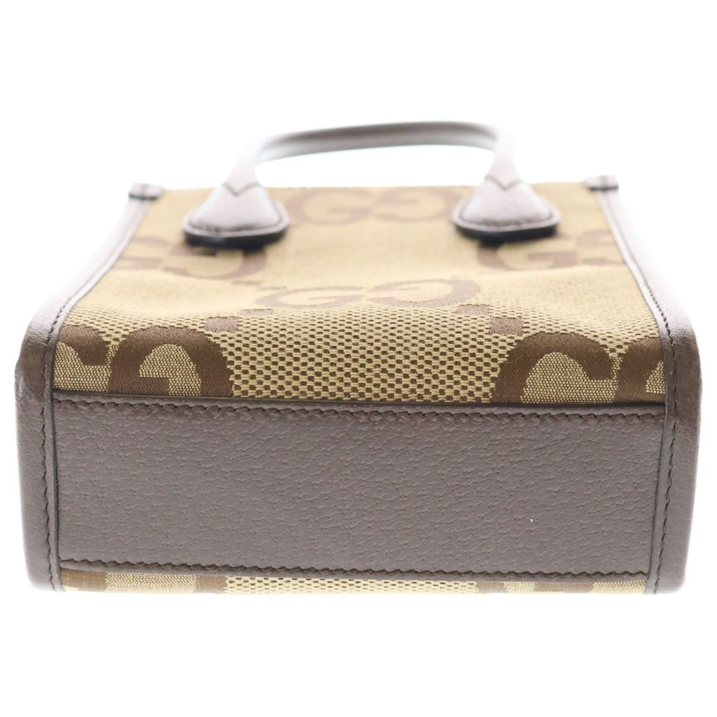 Gucci Jumbo GG All Over Pattern Tote Shoulder Bag Brown — view 4