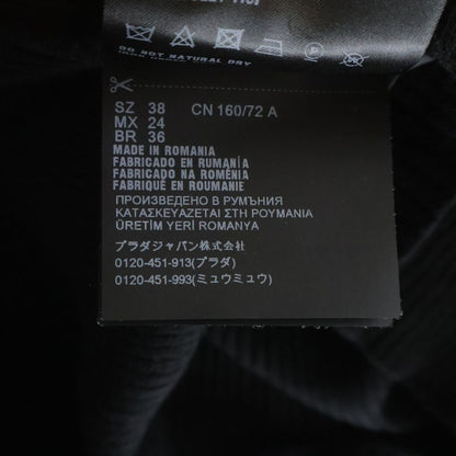 Prada Wool Turtleneck Ribbed Long Sleeve Knit Sweater Black — view 8